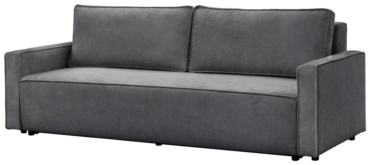 Rozkladacia pohovka NERA, tmavosivá ženilka - tmavosivá, Modern, textil/plast (232/90/100cm)