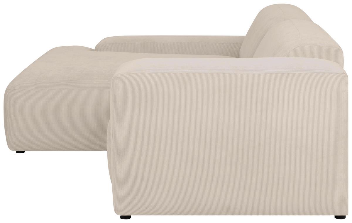 ECKSOFA Hannah Beige S: 170x252cm - Beige/Schwarz, Design, Textil (170/252cm) - MID.YOU