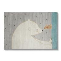 Kinderteppich Bär Grau Winnie 100x150 cm - Hellgrau, Basics, Textil (100/150cm) - Luca Bessoni