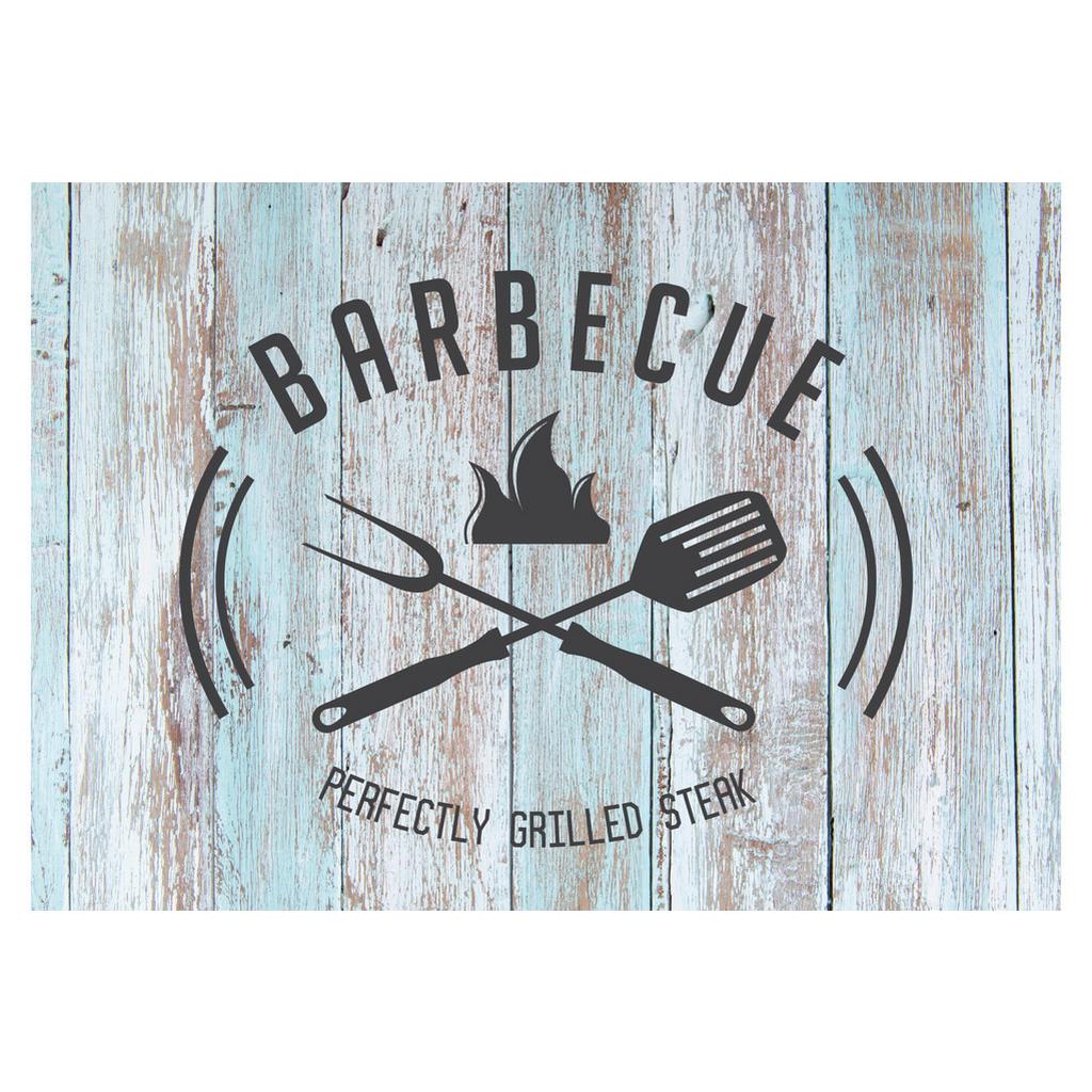 TISCHSET TISCHSET PAPIER BBQ WOOD WHITE