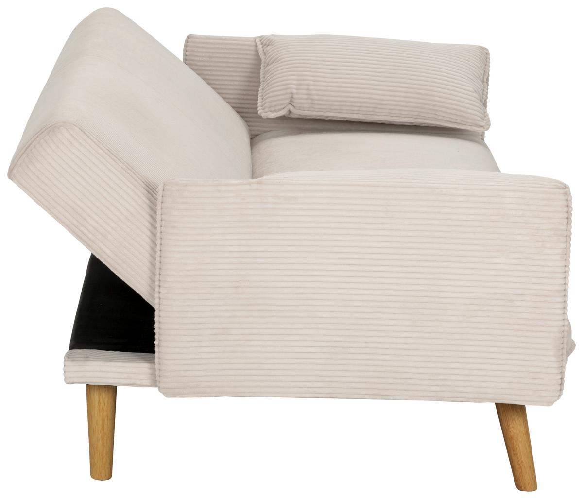 Kanapéágy Como - krémszínű, Design, textil (193/81/92cm) - Livetastic