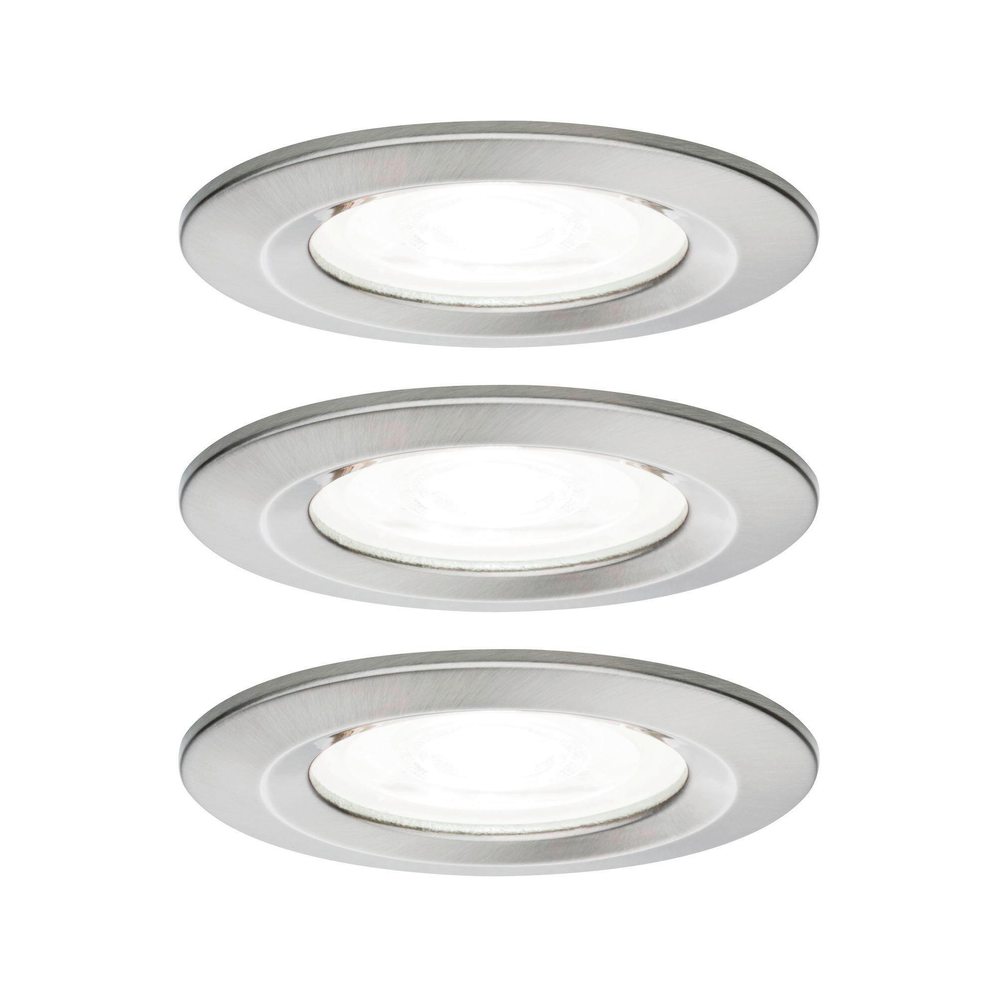 Einbauspot Ø 7,8 Cm Alufarben 3-Teilig - Zinkfarben/Alufarben, Design, Metall (7,8cm) - Paulmann