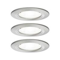Einbauspot Ø 7,8 cm Alufarben 3-teilig - Zinkfarben/Alufarben, Design, Metall (7,8cm) - Paulmann