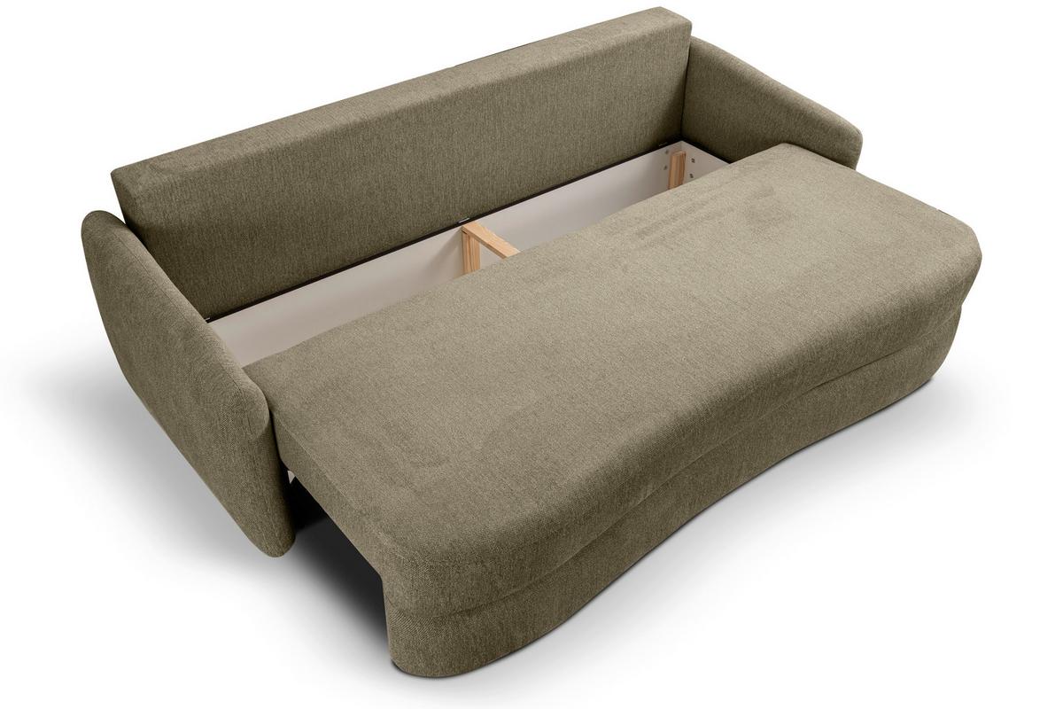 Schlafsofa Diana Grün B: 231cm - Schwarz/Grün, Basics, Holz/Textil (231/93/108cm) - MID.YOU