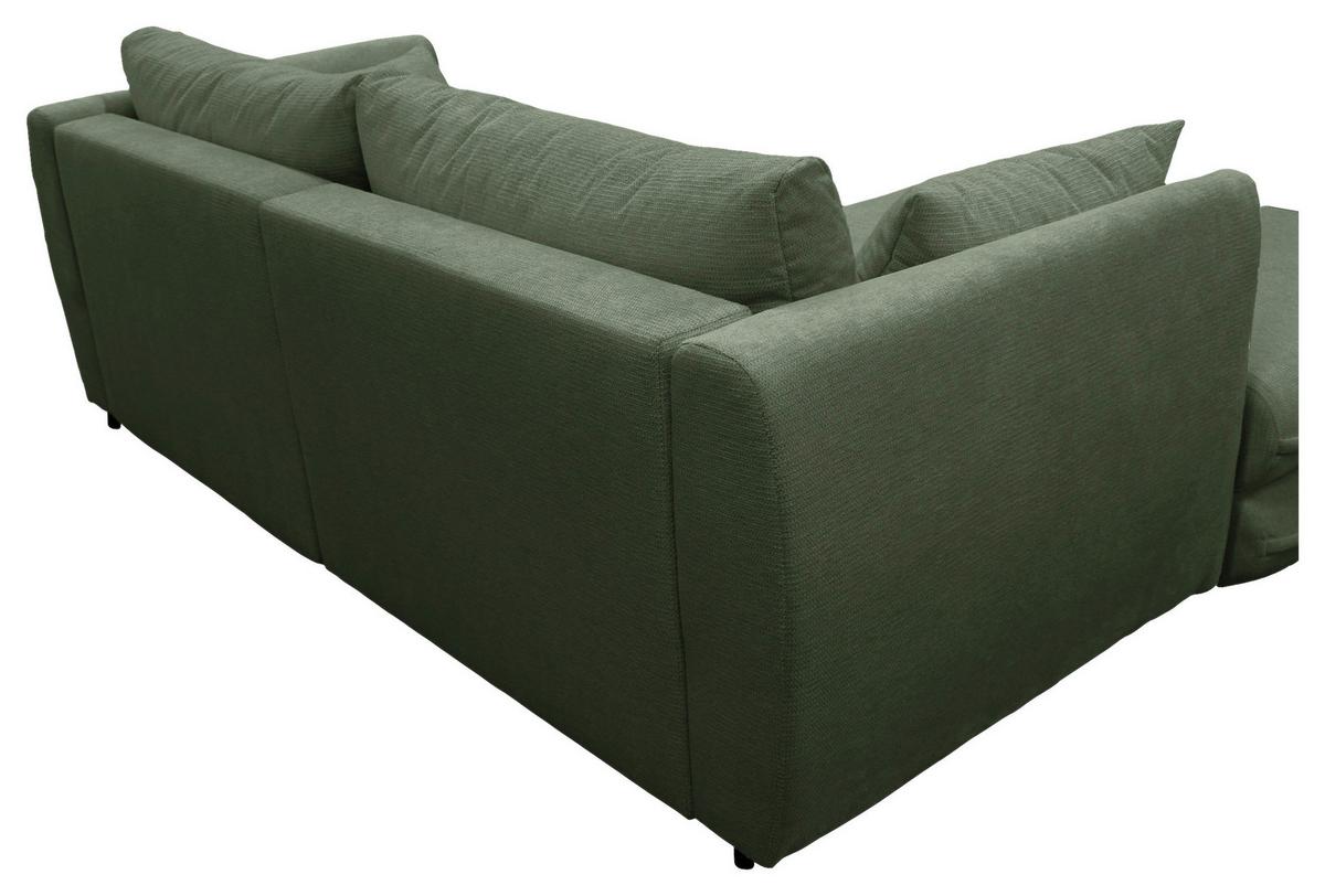 Ecksofa Vivaldi Grün S: 201x240 cm - Schwarz/Grün, Design, Textil (201/240cm) - MID.YOU