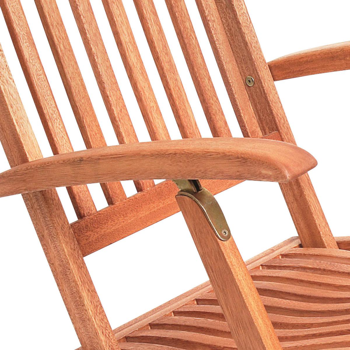 GARTEN-RELAXLIEGE Eukalyptusholz klappbar - Naturfarben, KONVENTIONELL, Holz (58/92/144cm) - Gardenson