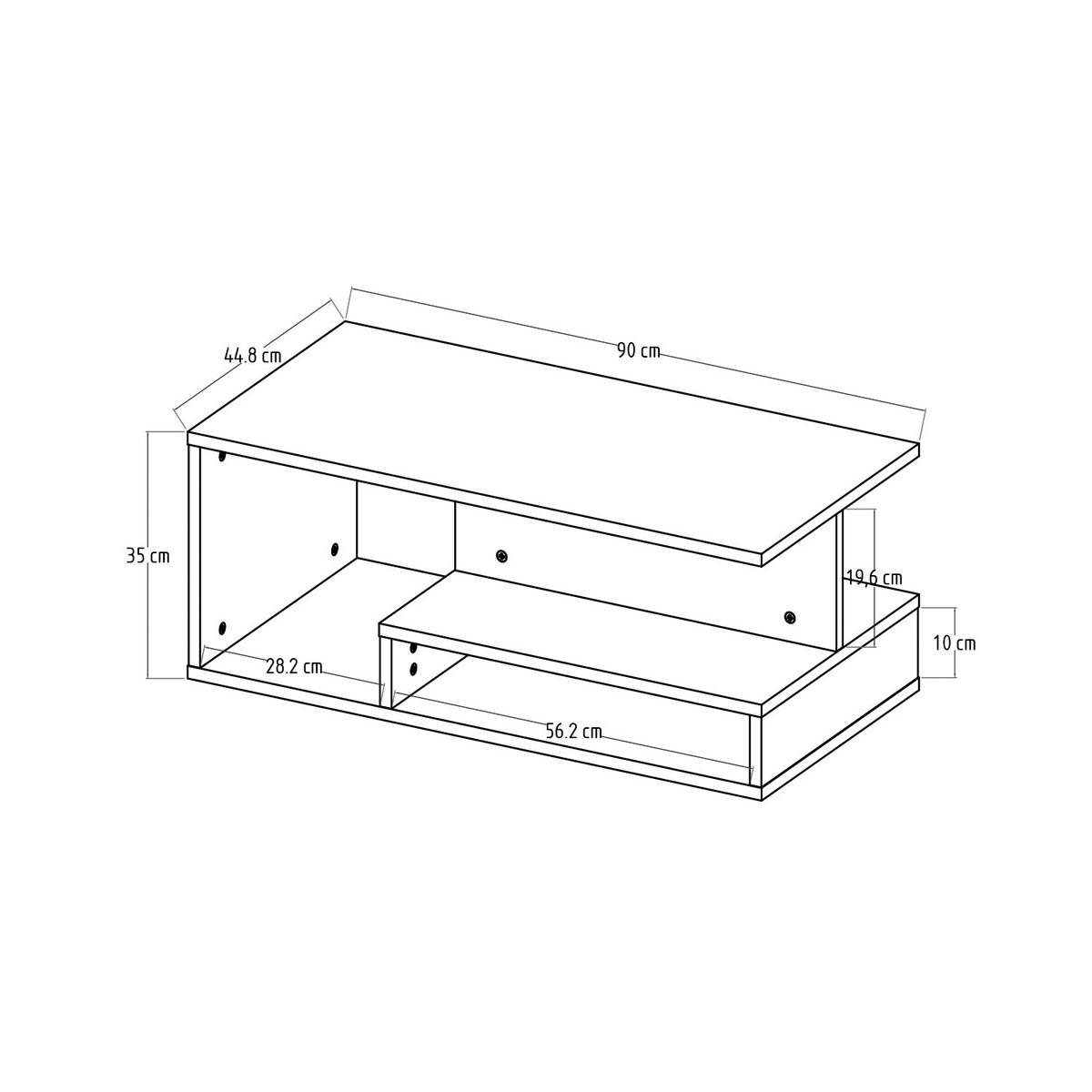 Couchtisch Vera Beige B: 90 Cm - Beige, Design, Holzwerkstoff (90/45/35cm) - Livetastic