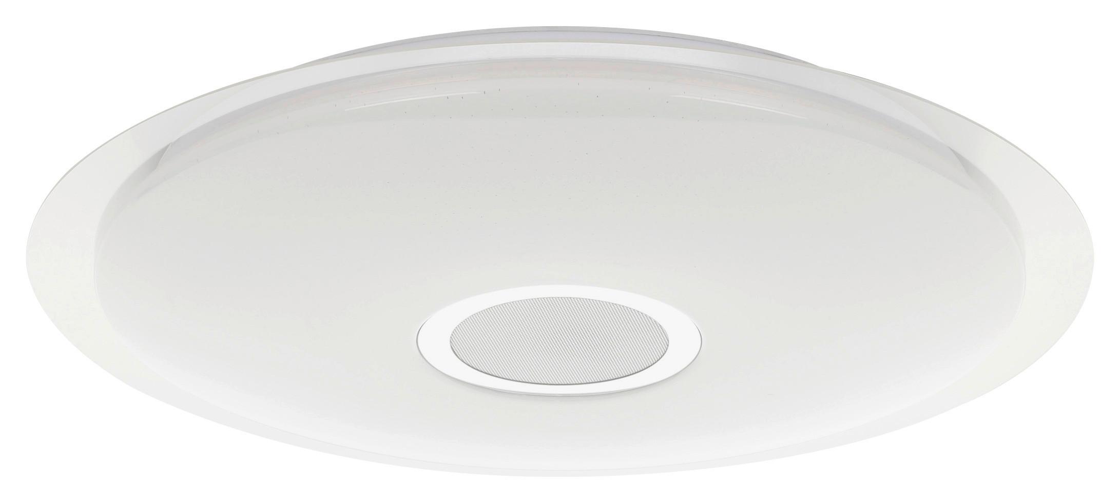 LED-Deckenleuchte Lanciano-S Ø 56 cm Bluetooth-Lautsprecher - Klar/Weiß, Basics, Kunststoff/Metall (56/8cm)