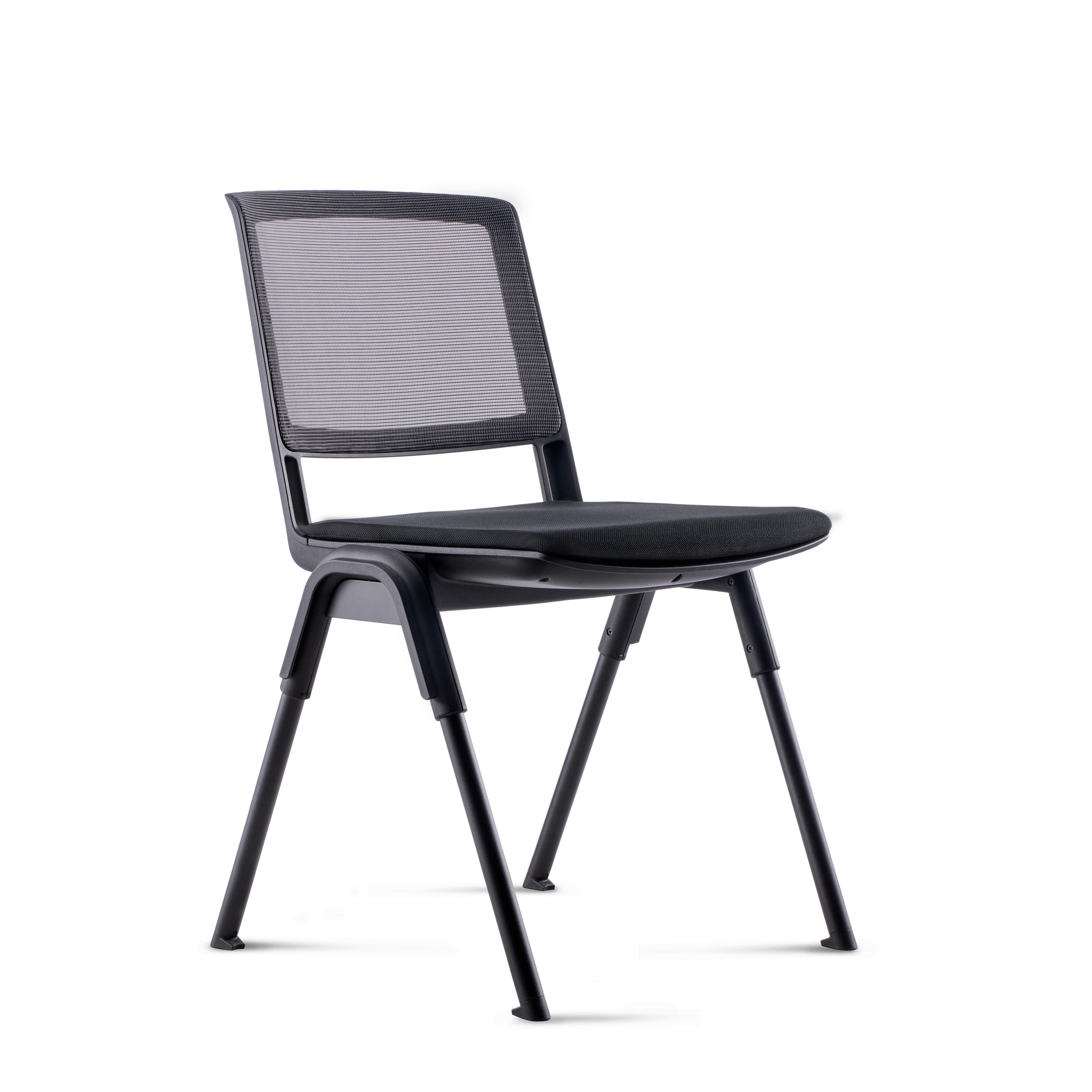 BESUCHERSTUHL Meet Schwarz B: 54cm - Schwarz, MODERN, Textil/Metall (54/81/51cm) - MID.YOU