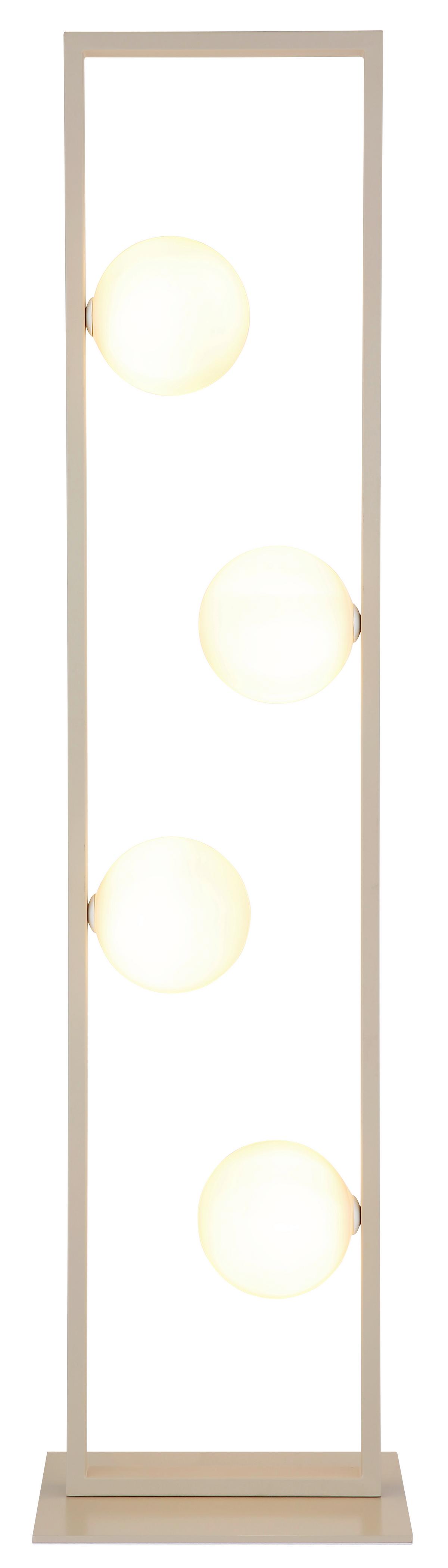 Stehleuchte Exkl., G9 - Sandfarben/Weiß, Design, Glas/Kunststoff (28/20/110cm) - Globo