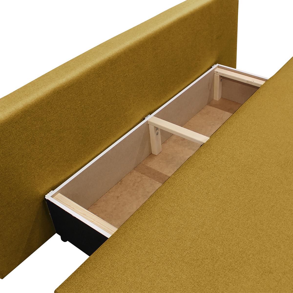 Schlafsofa Mela Gelb B: 200 Cm - Gelb/Schwarz, Design, Textil (200/88/87cm) - P & B