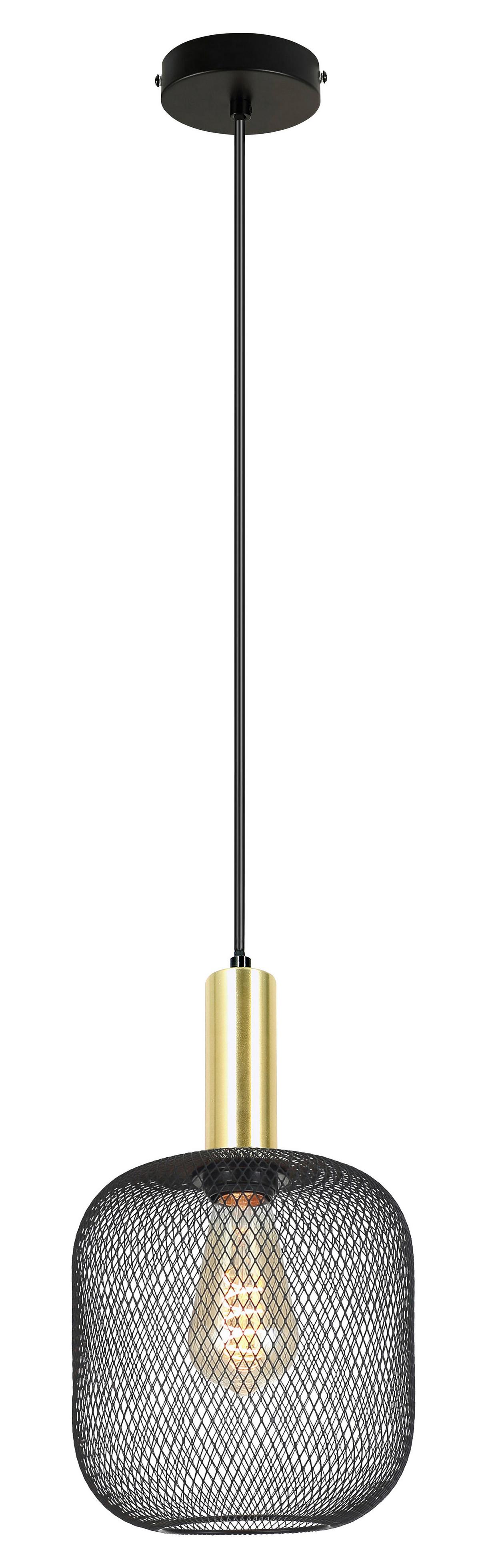 ZÁVESNÉ SVIETIDLO DRATO - čierna/zlatá, Modern, kov (20/120cm) - Mömax