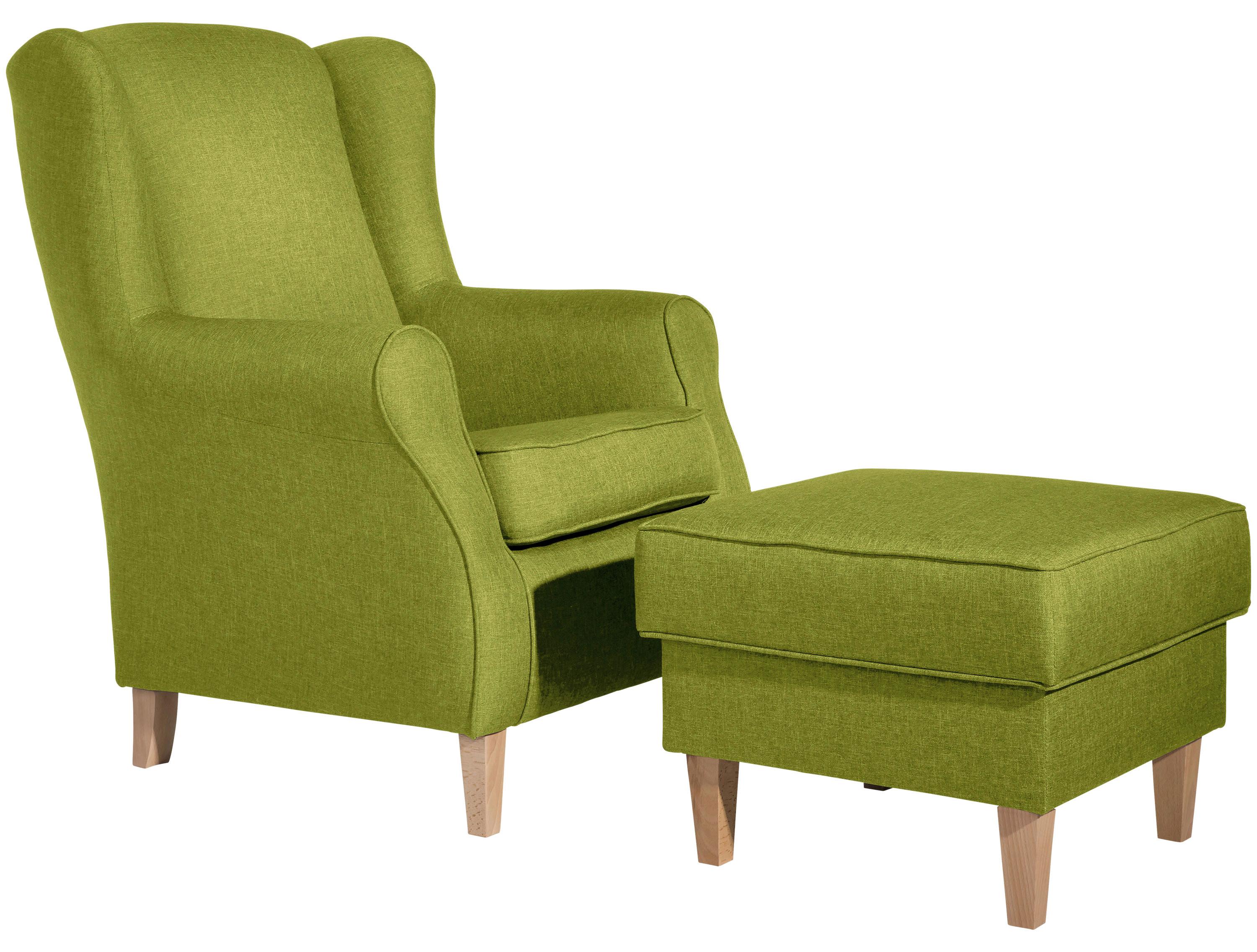 Hocker Lorris - Buchefarben/Hellgrün, Design, Textil (53/45/53cm) - Max Winzer