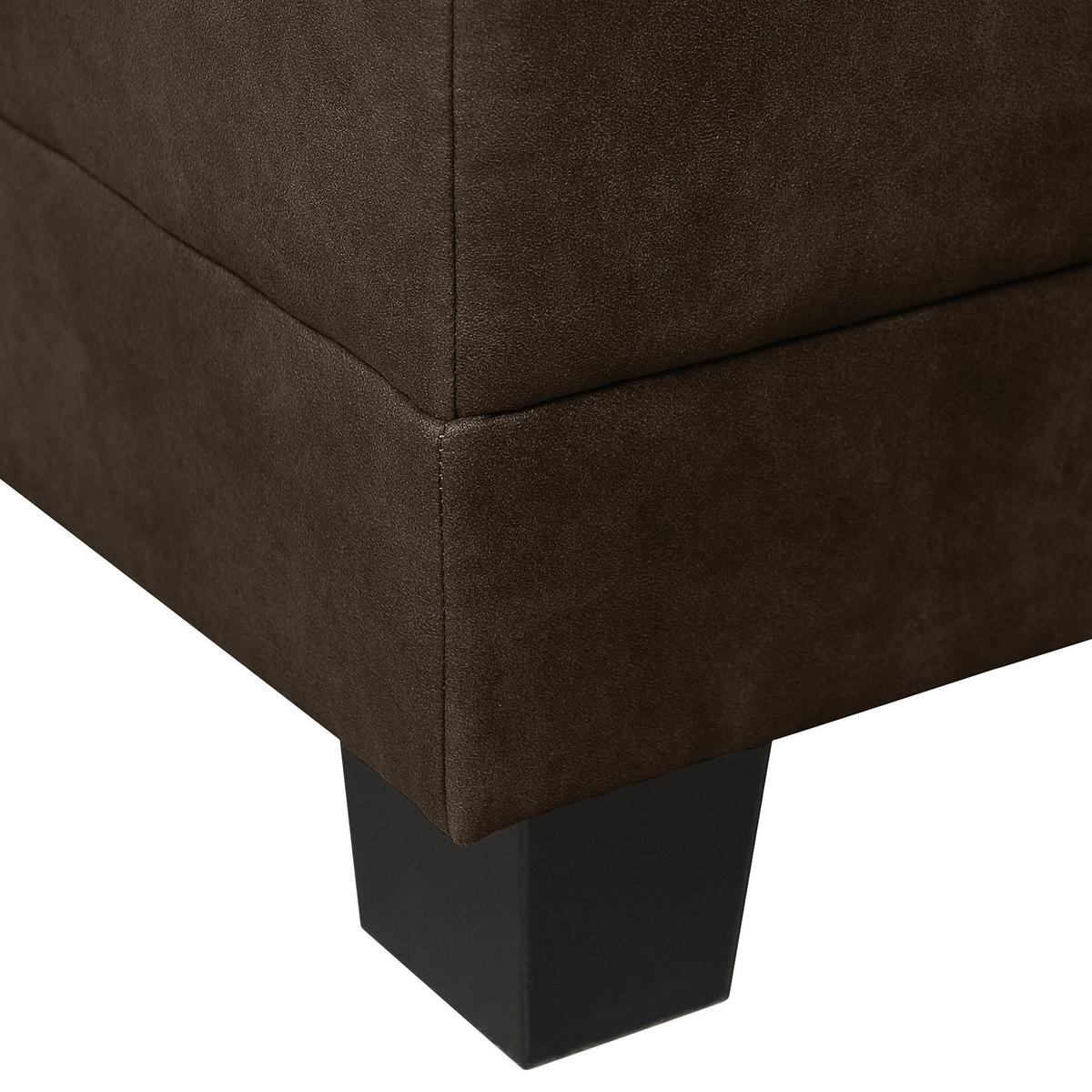 Ecksofa Grenwood Dunkelbraun S: 144x200 Cm - Dunkelbraun/Braun, Design, Textil (144/200cm) - MID.YOU