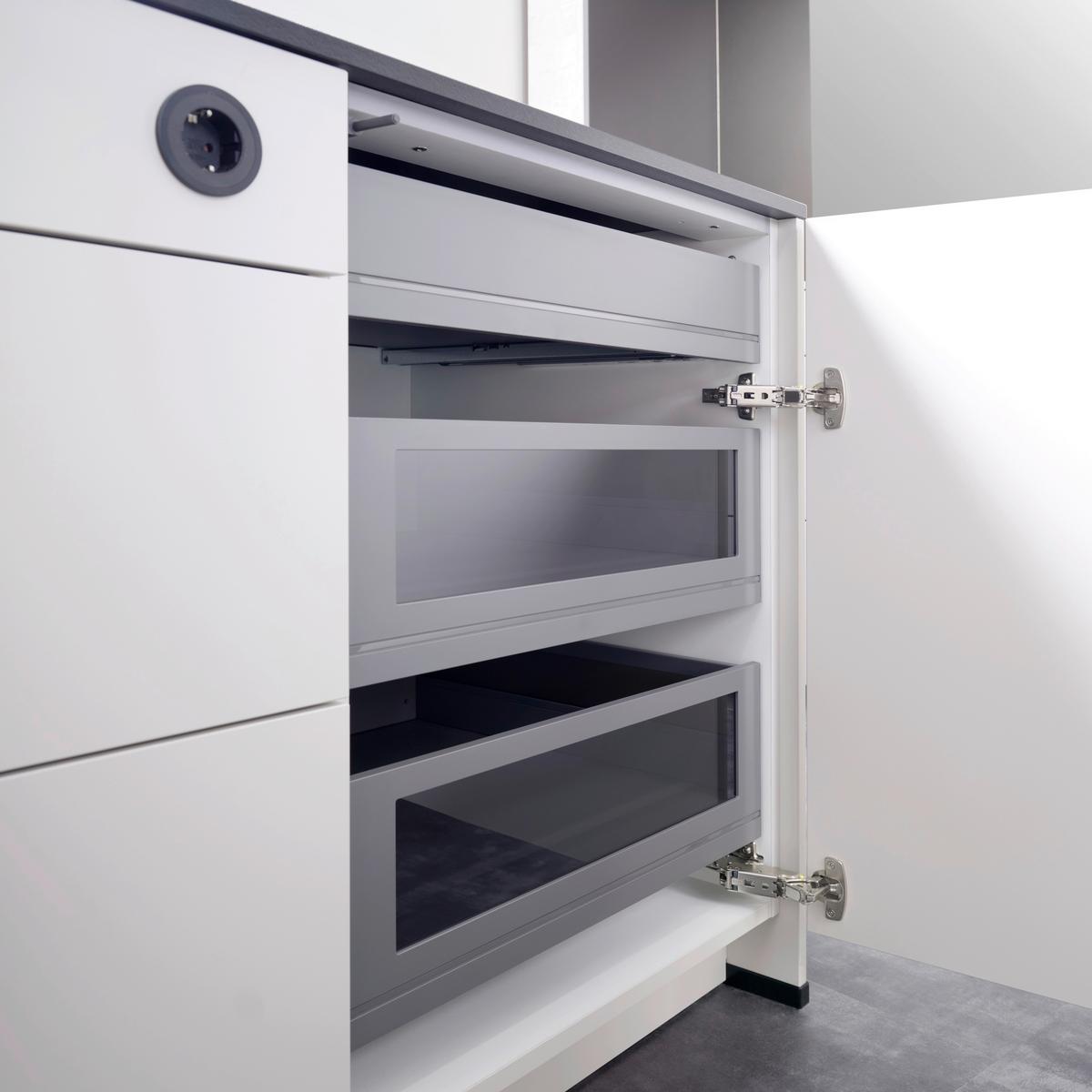 Einbauküche Sofia - Hellbraun/Hellgrau, MODERN, Holzwerkstoff - Vertico