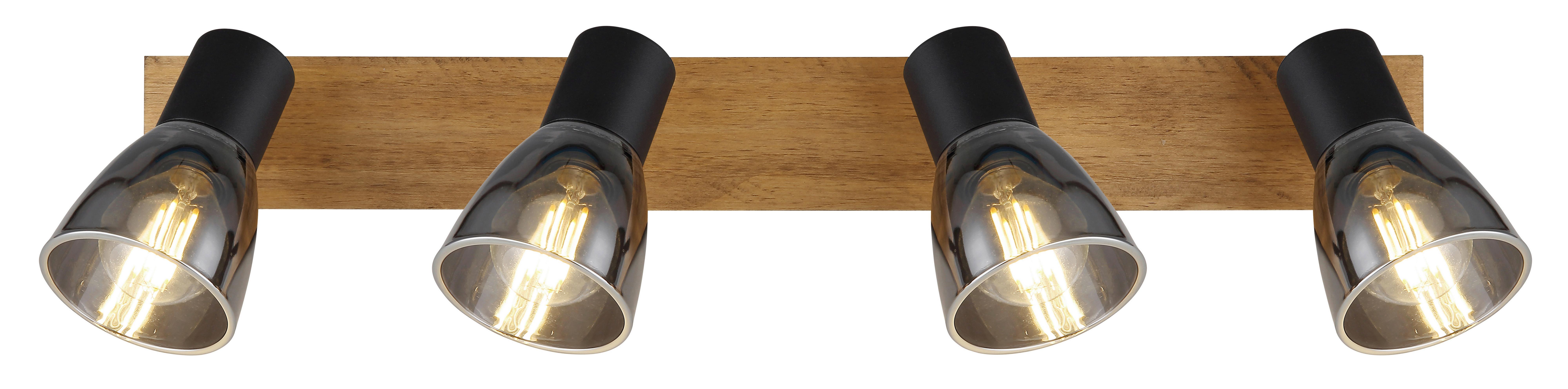 Strahler 54307-4w - Dunkelbraun/Schwarz, Natur, Glas/Holz (50/7/15,5cm) - Globo