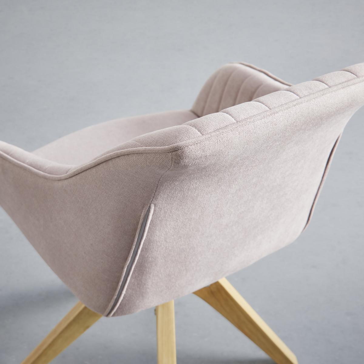 Jídelní Židle Leonie Růžová - růžová/barvy dubu, Moderní, dřevo/textil (60/84/61cm) - Modern Living