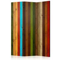 Paravent Multicolor B: 135 Cm - Multicolor, Basics, Holz/Textil (135/172/3cm) - artgeist