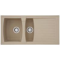 Spüle Respekta Boston Kunststein Bxt: 100x50 Cm - Beige, Trend, Glas/Kunststoff (100/20/50cm) - Respekta