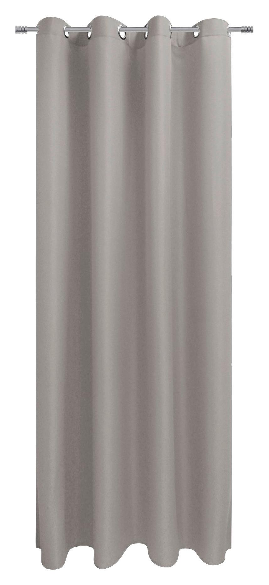 Vorhang Mit Ösen Isolde 140x245 cm Silberfarben - Silberfarben, KONVENTIONELL, Textil (140/245cm) - Ondega