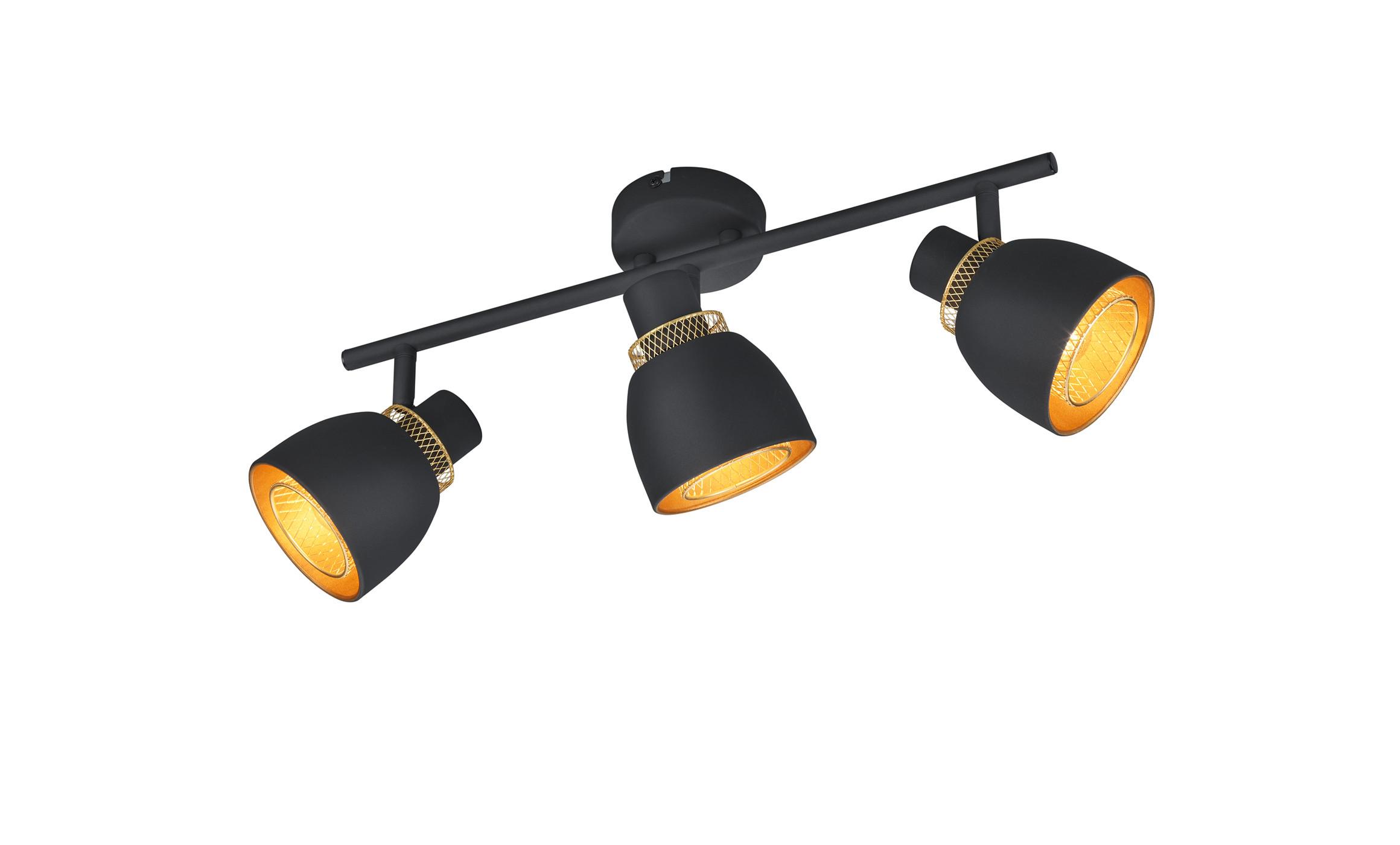 Strahler R80813032 3erspot Punch - Goldfarben/Schwarz, Design, Metall (45,5/20/10cm)