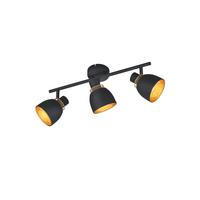 Strahler R80813032 3erspot Punch - Goldfarben/Schwarz, Design, Metall (45,5/20/10cm)