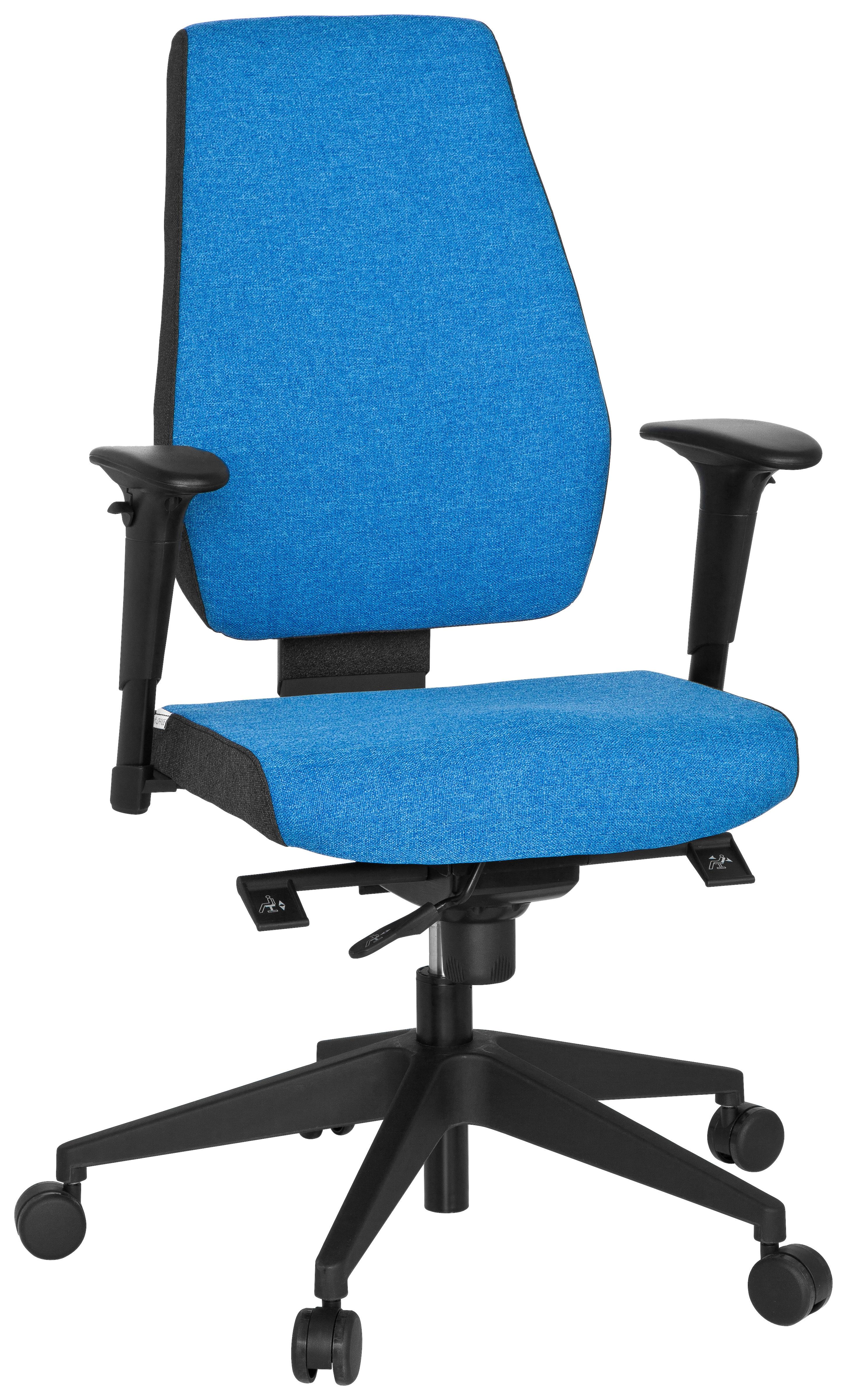 Drehstuhl Pro-Tec 500 Blau - Blau/Dunkelgrau, MODERN, Kunststoff/Textil (56/123/47cm) - MID.YOU