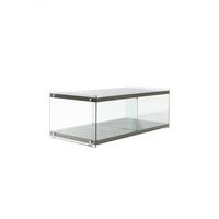 Beistelltisch Elementary Grau L: 120 Cm - Grau, Design, Glas/Holz (120/45/60cm) - Kayoom