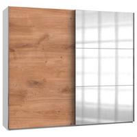 Schwebetürenschrank B: 250 Cm Level, Weiß/eiche Dekor - Eichefarben/Weiß, MODERN, Holzwerkstoff (250/216/65cm) - MID.YOU