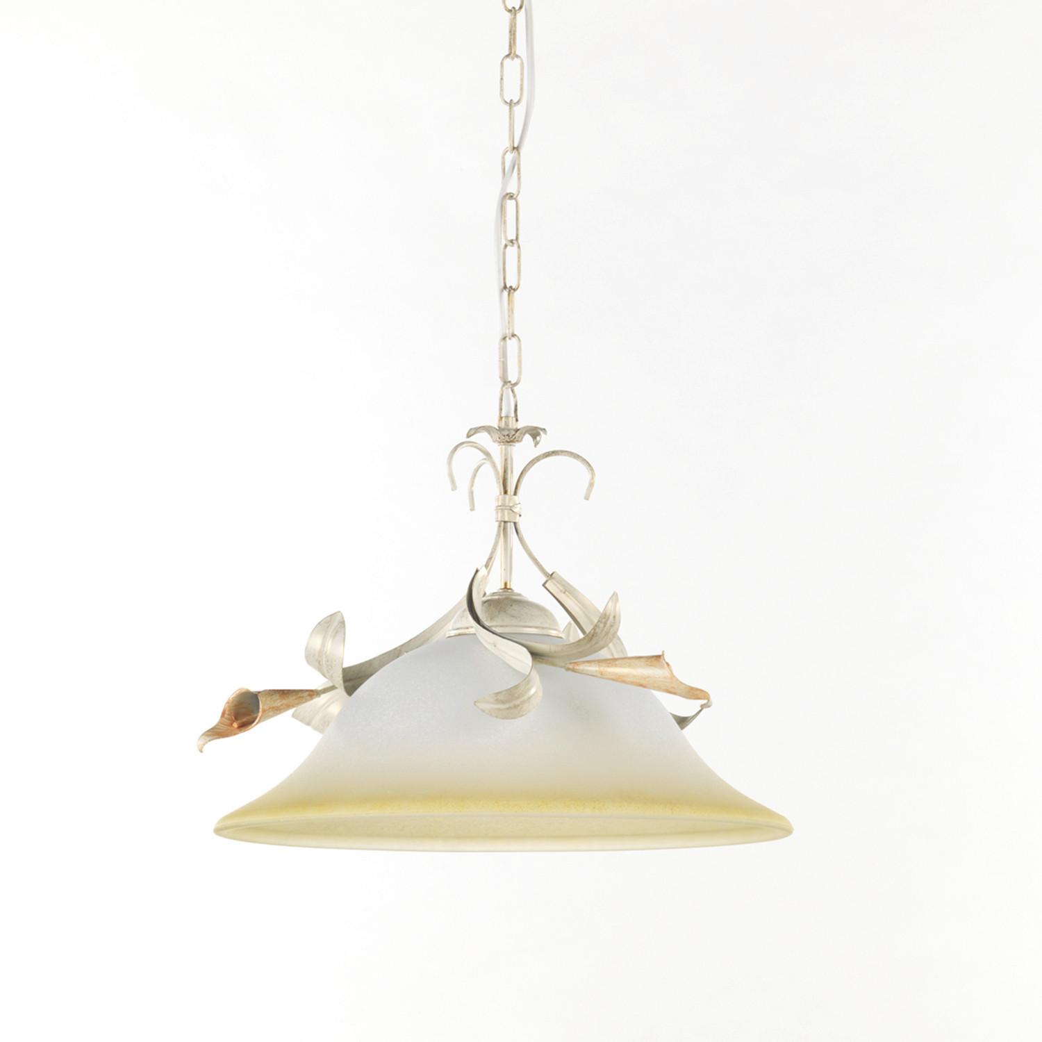 Hängeleuchte Perlmutt L: 40 cm 22w - Perlmutt, Basics, Glas/Metall (40/40/90cm)