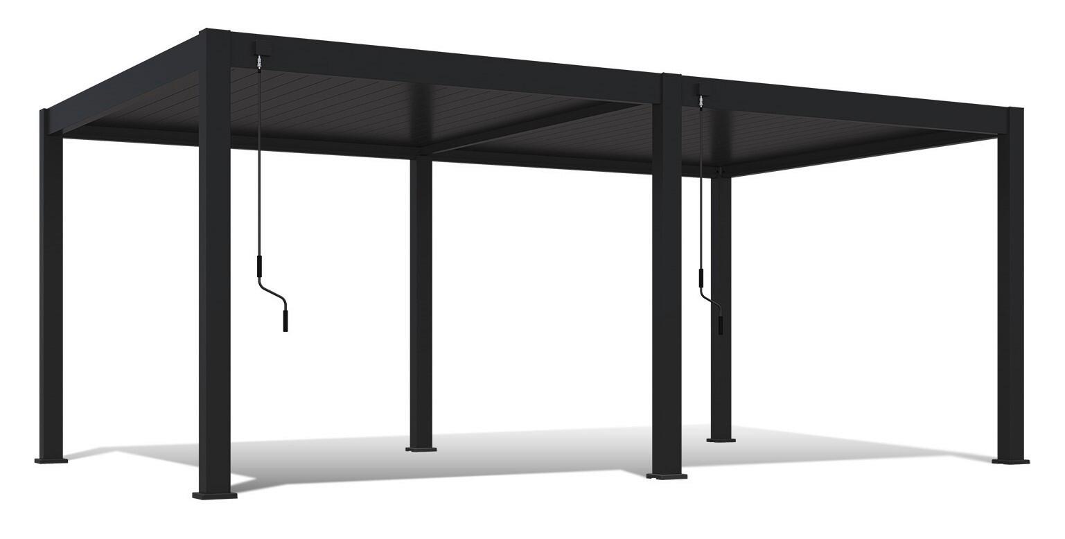 Pergola Deluxe Plus 600x400cm Sturmfest, Gartenpavillon - Anthrazit, Basics, Metall (600/255/400cm) - WEIDE