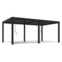 Pergola Deluxe Plus 600x400cm Sturmfest, Gartenpavillon - Anthrazit, Basics, Metall (600/255/400cm) - WEIDE
