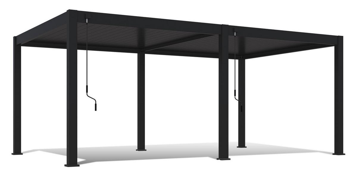 Pergola Deluxe Plus 600x400cm Sturmfest, Gartenpavillon - Anthrazit, Basics, Metall (600/255/400cm) - WEIDE