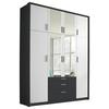 Drehtürenschrank Mit Spiegel + Laden 185cm Hildesheim, Weiß - Klar/Weiß, Design, Glas/Holzwerkstoff (185/231/56cm) - Rauch Möbel