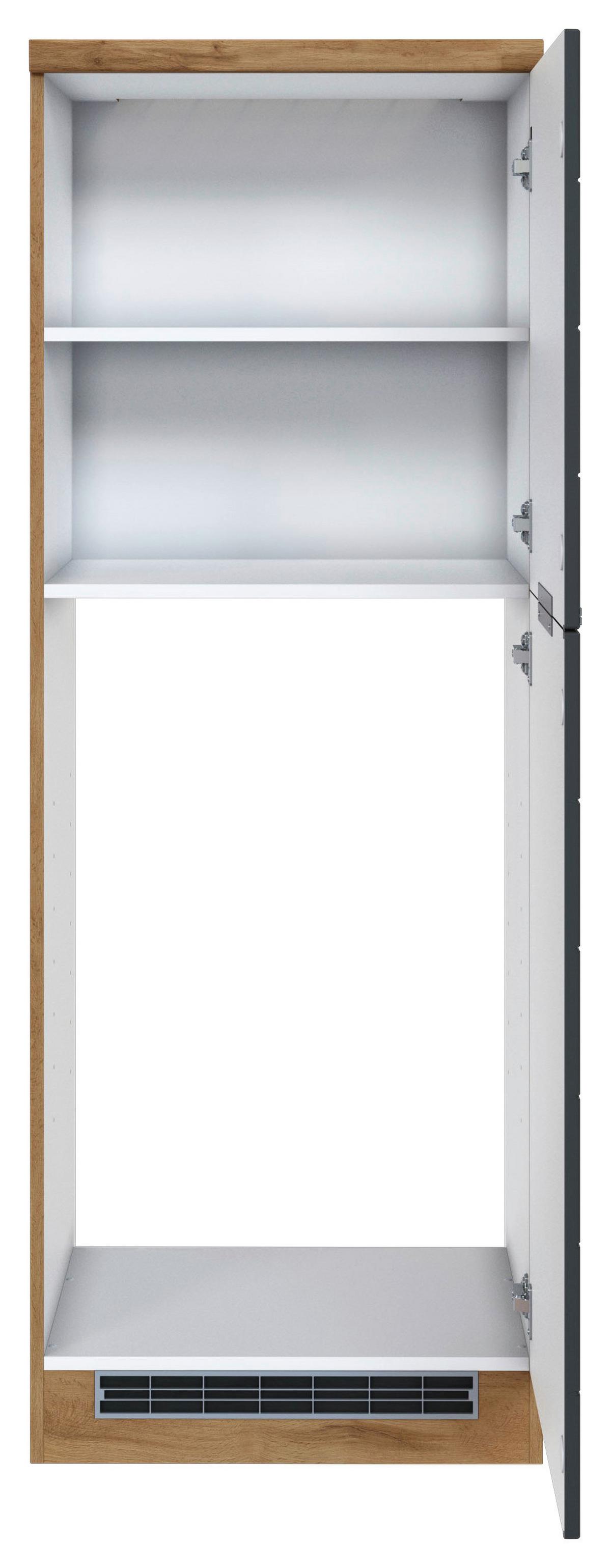 Backofen-/Kühlschrank- Umbauschrank Florenz B: 60 cm - Eiche Wotan/Grau, Design, Holzwerkstoff (60/166/60cm) - Held