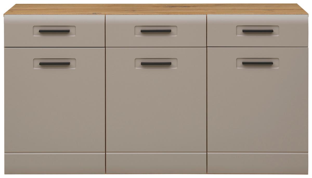 Sideboard B: 150 cm Auris Basalt/Eiche Dekor - MODERN, Holzwerkstoff (150/81,3/43,1cm) - Luca Bessoni