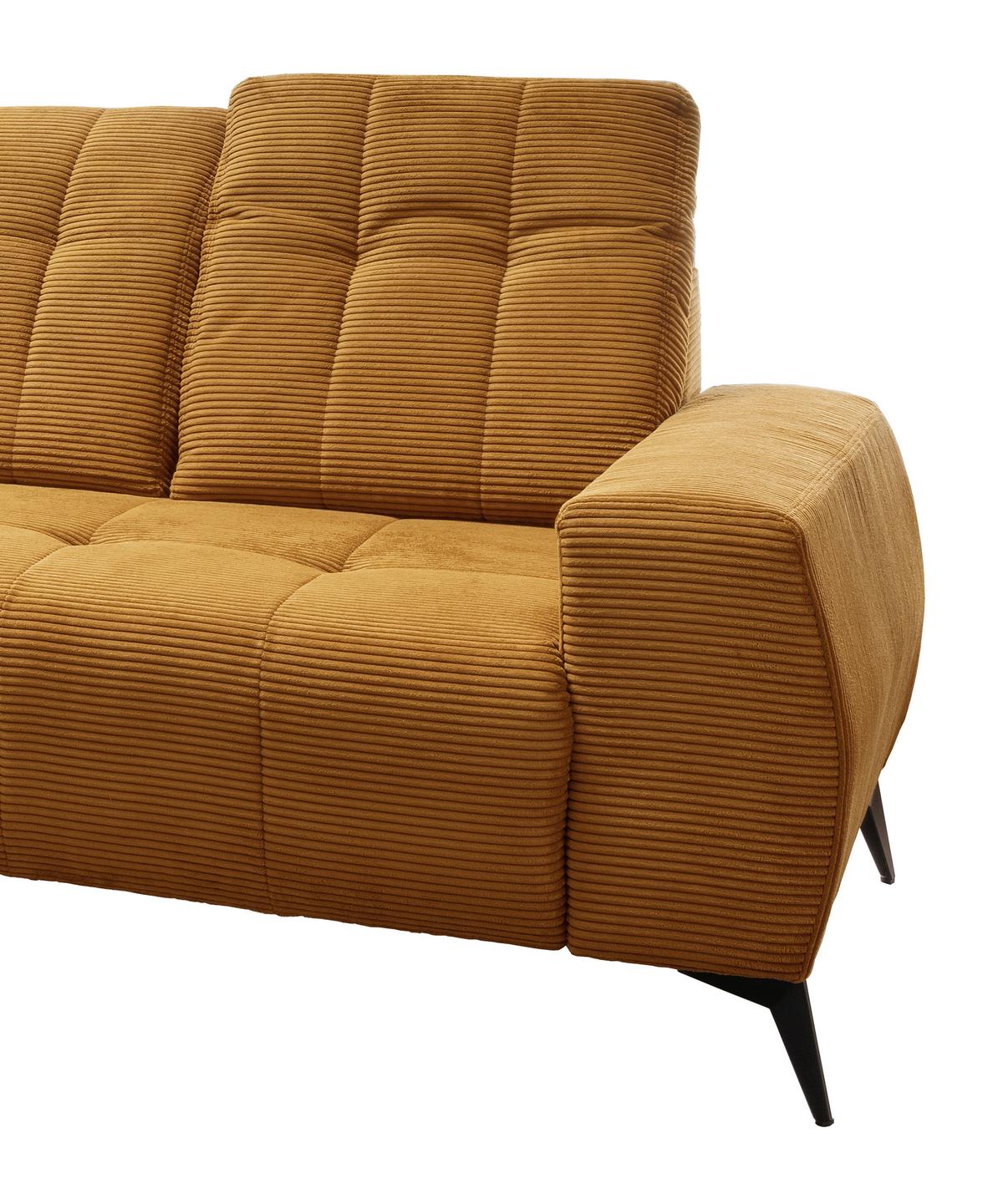 Ecksofa mit USB Anschluss Sano, Goldfarben,s: 180x258 cm - Goldfarben/Schwarz, MODERN, Textil (180/258cm) - Livetastic