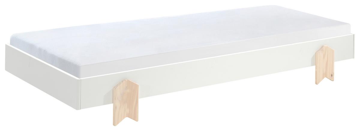 Postel pro děti a mládež MODULO bílá - bílá, Moderní, dřevo/kompozitní dřevo (90/200cm) - MID.YOU
