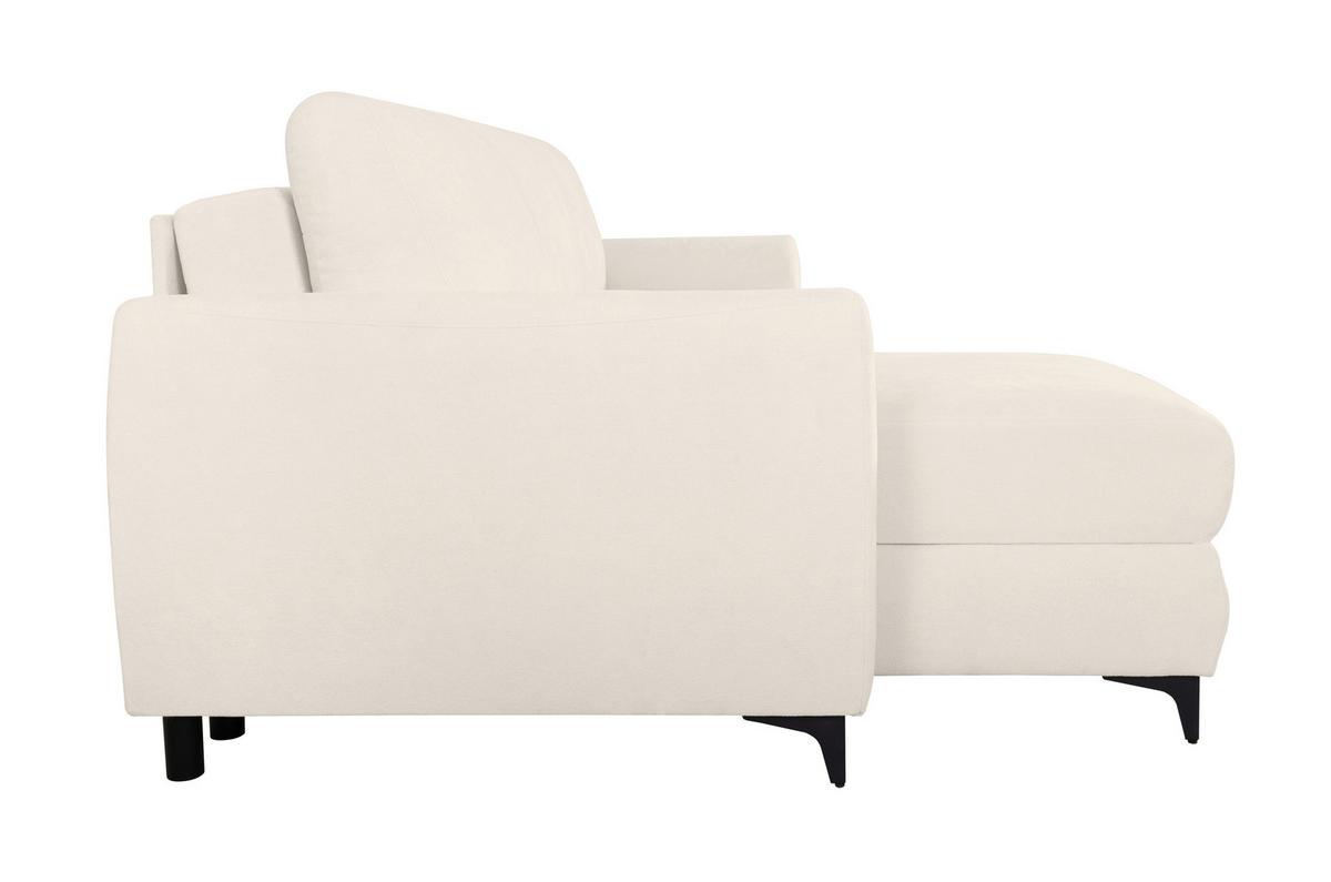 Ecksofa Moli, Creme S: 236x148 cm - Creme/Schwarz, Design, Textil (236/148cm) - MID.YOU