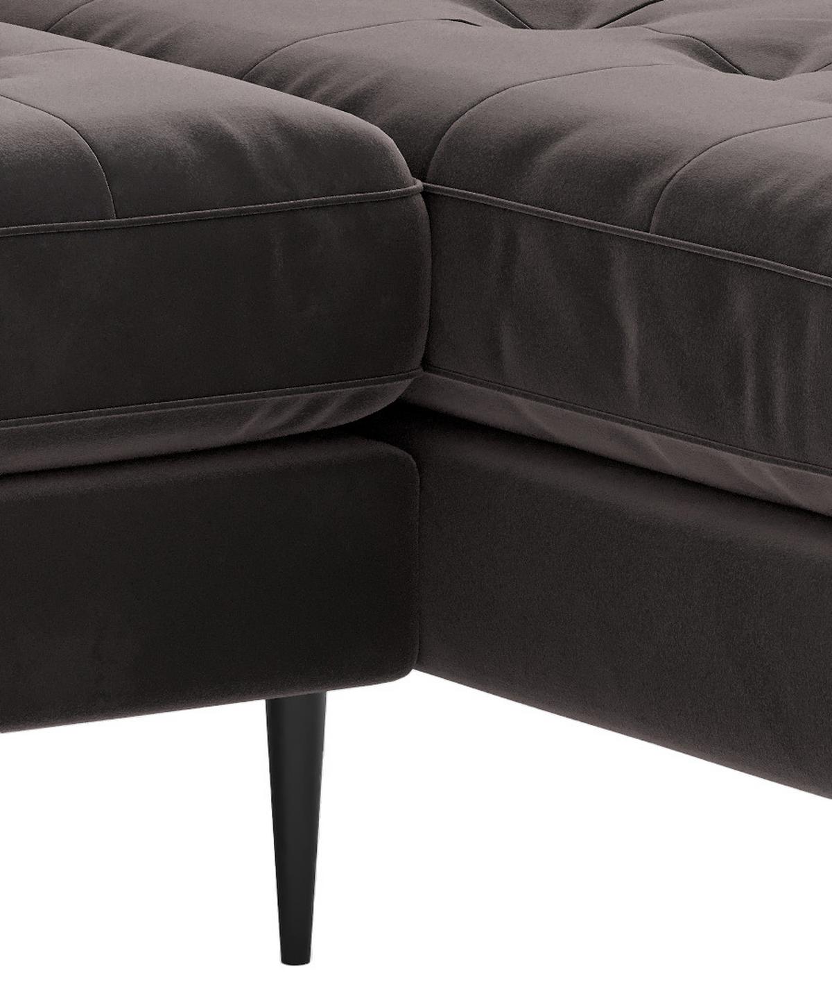 Ecksofa Scott - Edelstahlfarben/Anthrazit, Design, Textil (205/259cm) - Livetastic