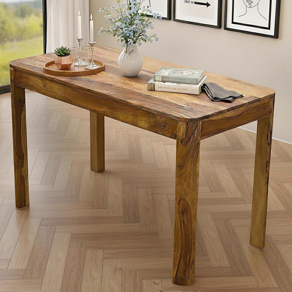 ESSTISCH Braun L: 120cm - Braun, Design, Holz (120/60/76cm) - MID.YOU