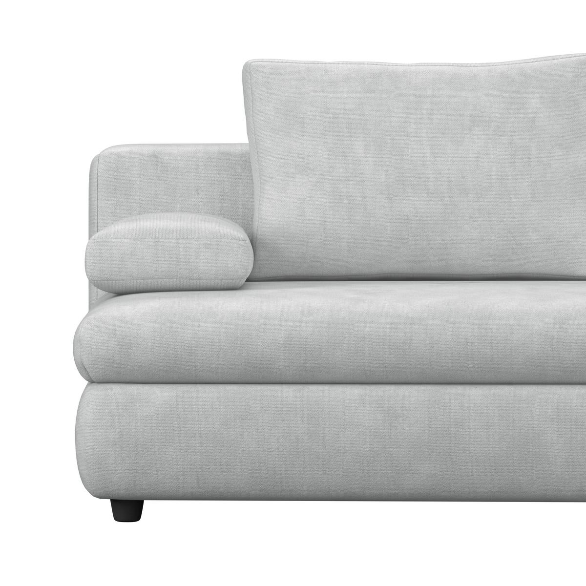 Schlafsofa Oslo Silberfarben, Lf: 200x140 cm - Silberfarben, Trend, Holz/Kunststoff (205/72/100cm)