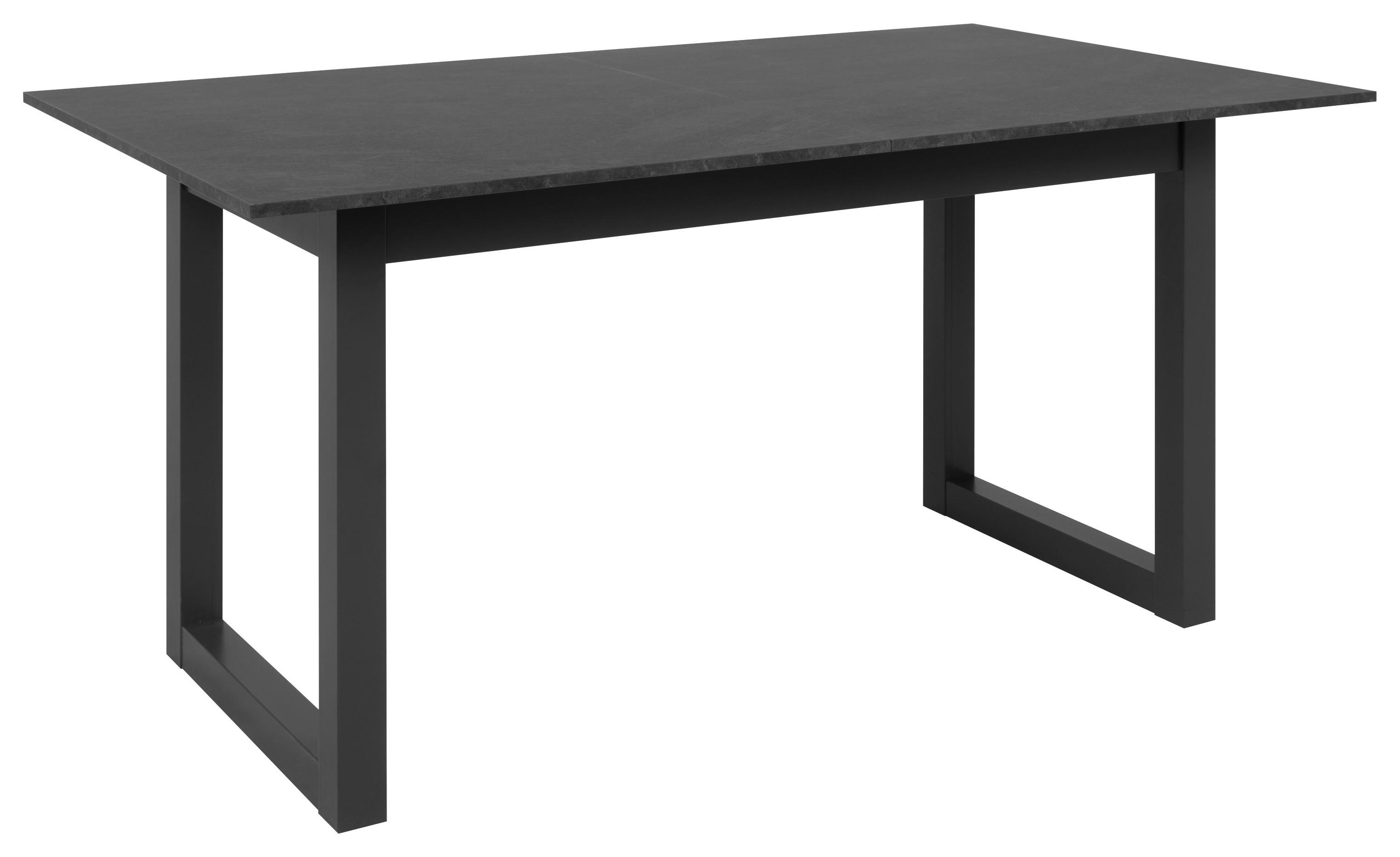 Esstisch Ausziehbar Austin 160x90x75 Cm Anthrazit - Schieferfarben/Anthrazit, Design, Holzwerkstoff (160/90/75cm) - MID.YOU