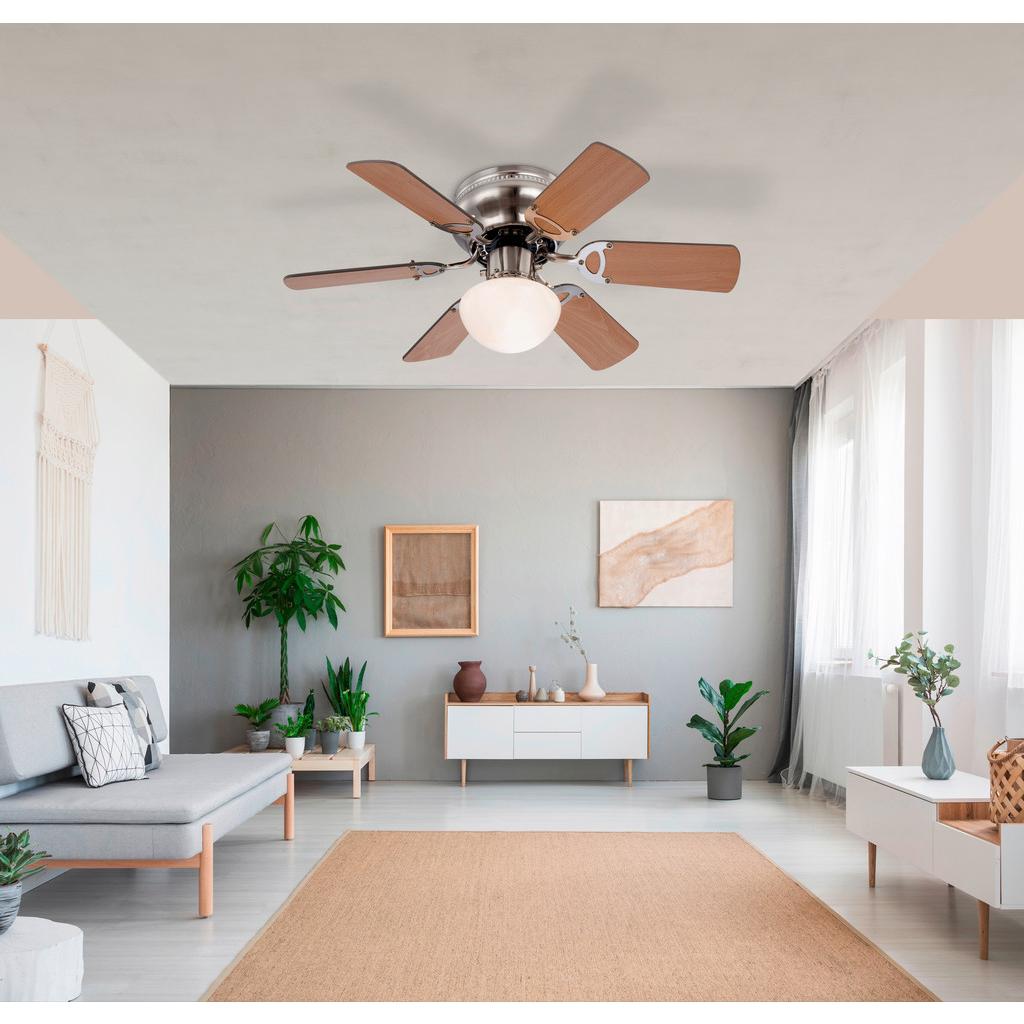 Deckenventilator Ugo Buchefarben 6 Holzflügel