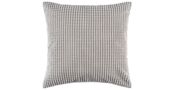 Zierkissen Halina 45x45 cm Fleece Silber mit Zipp - Silberfarben, MODERN, Textil (45/45cm) - Luca Bessoni