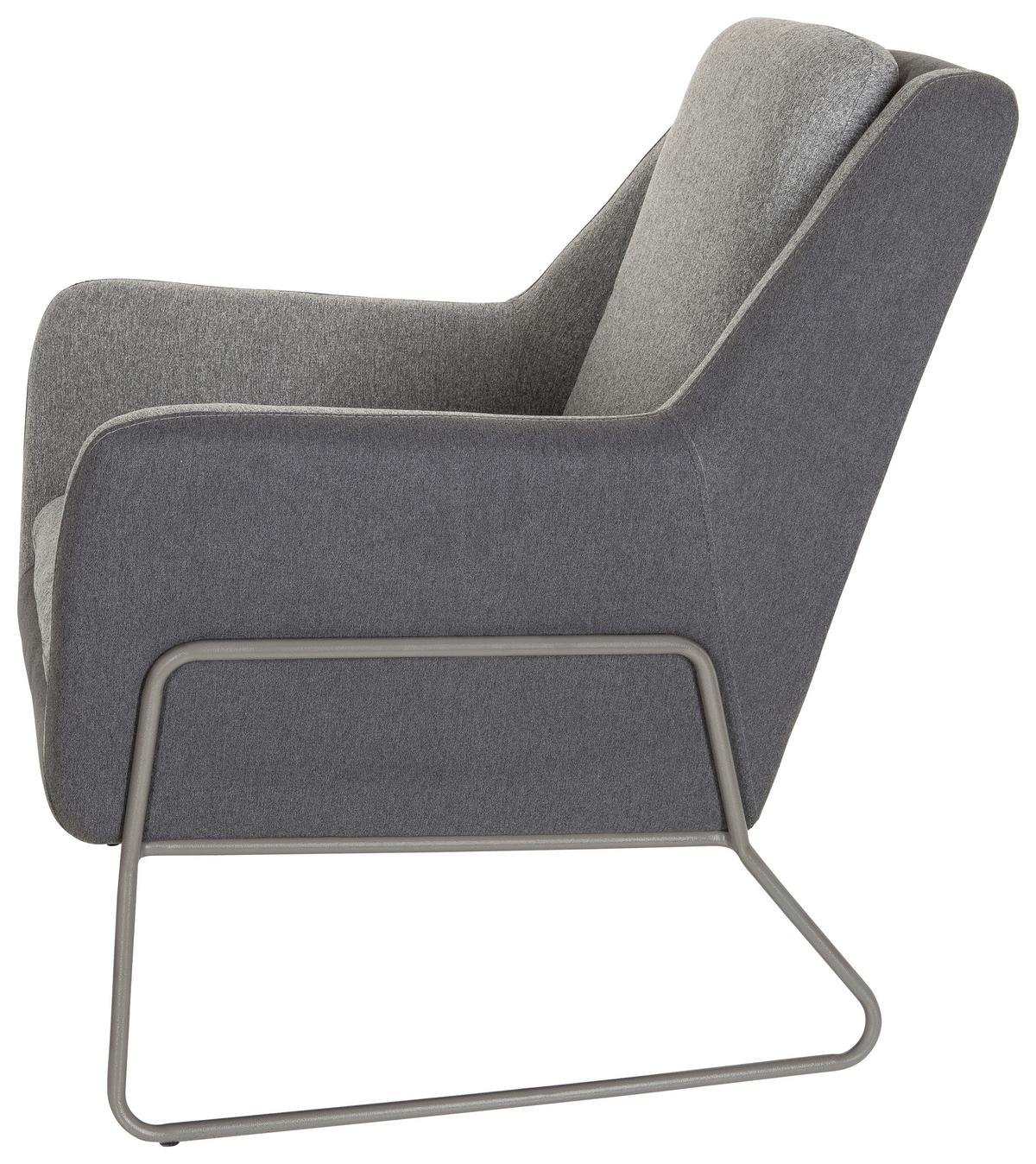 Polstersessel Lagun Hellgrau/dunkelgrau - Dunkelgrau/Hellgrau, MODERN, Textil (74/97/84cm) - MID.YOU