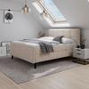 Posteľ boxspring MARBELLA 180x200, béžová - čierna/béžová, Modern, kov/drevo (180/200cm) - Bessagi Home