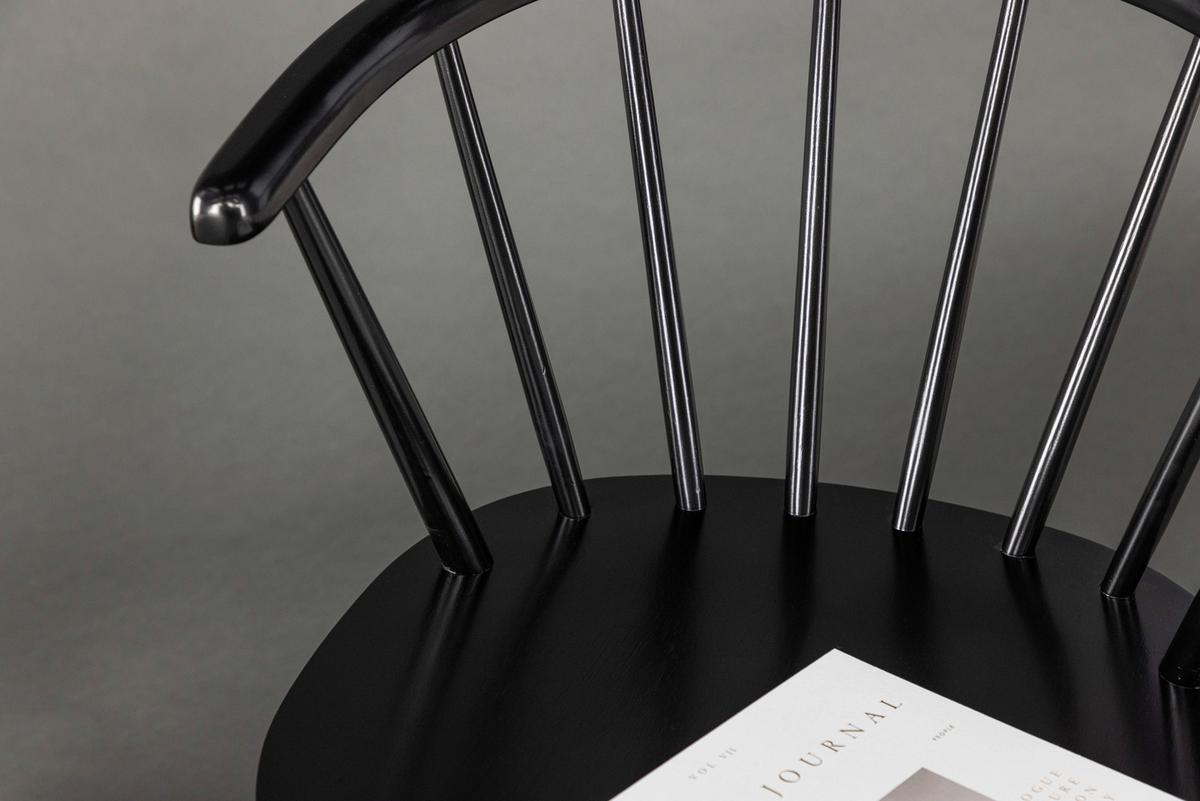 Stuhl-Set Bobby - Schwarz, Design, Holz (55/75/53cm) - Livetastic