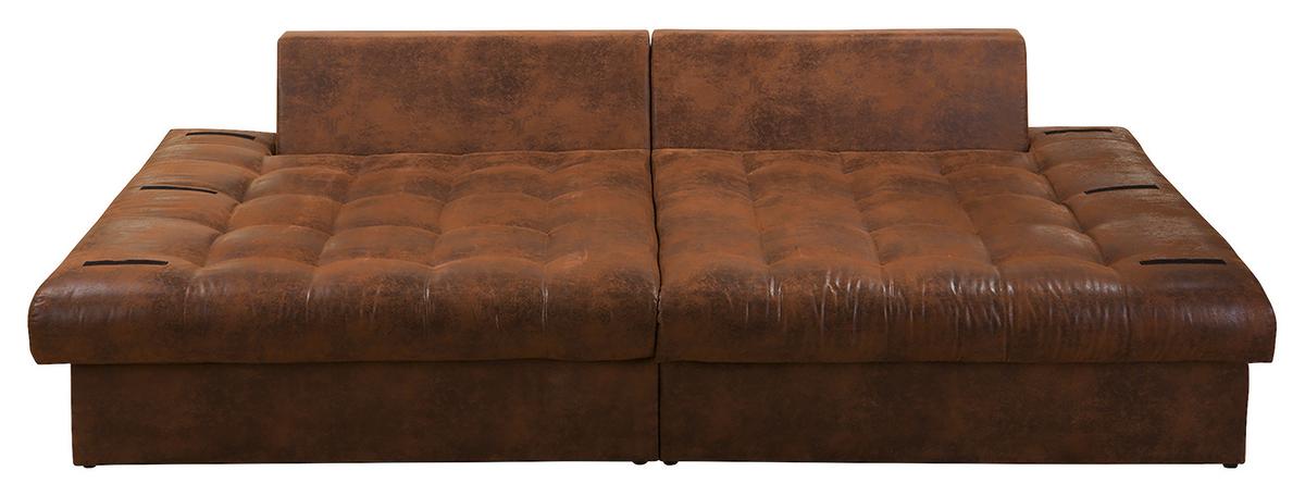 Bigsofa Naomi Braun B: 284 Cm - Schwarz/Braun, Design, Textil (284/94/148cm) - Livetastic