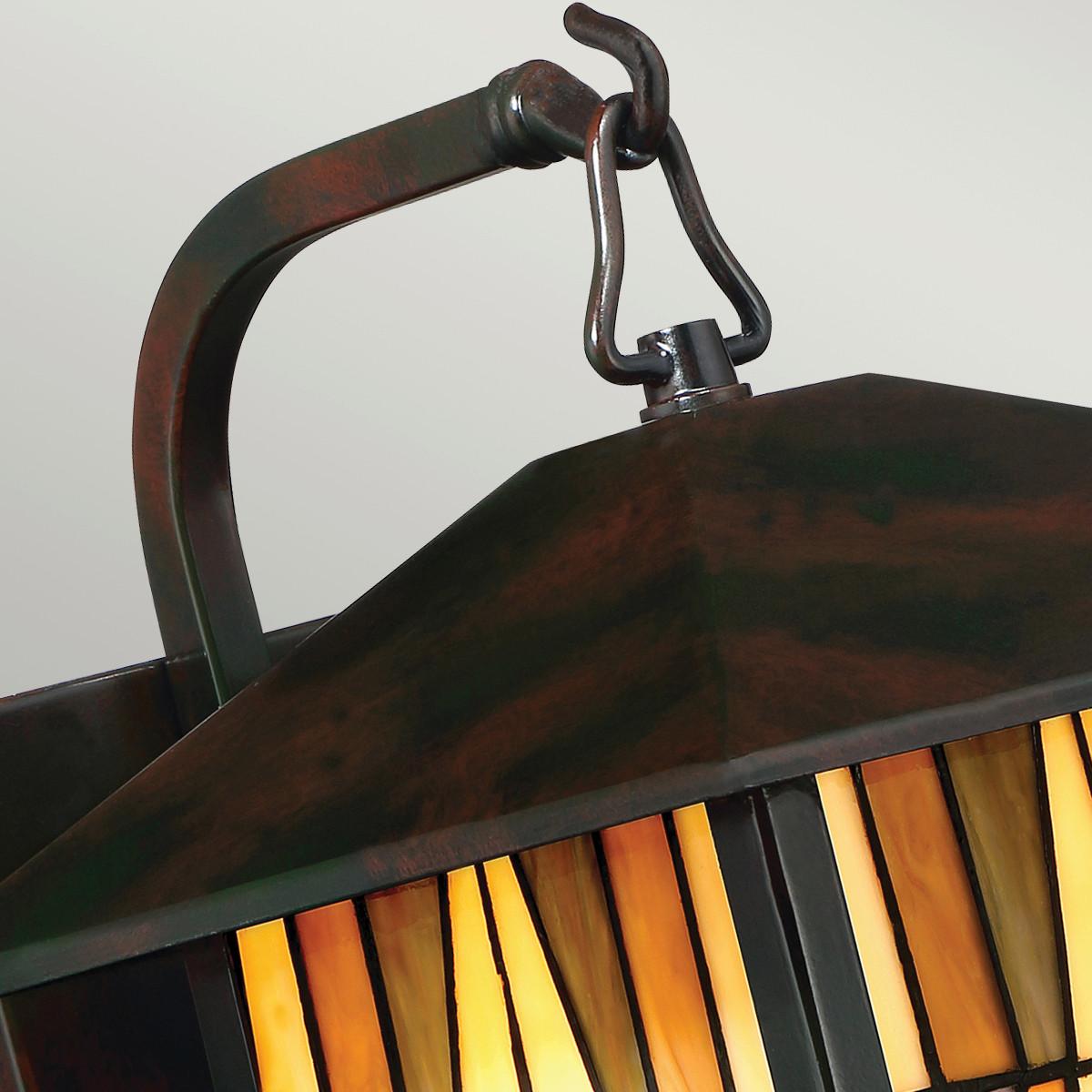 Außenwandleuchte 60 Watt Metall Glas, Wandmontage - Bronzefarben, KONVENTIONELL, Glas/Metall (21.5/31.4/26.1cm) - Elstead Lighting